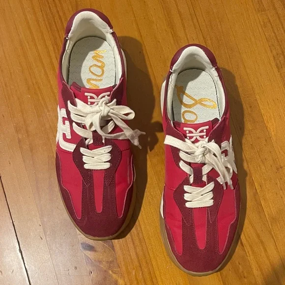 Sam Edelmam Red Women’s Sneakers - Picture 2 of 4